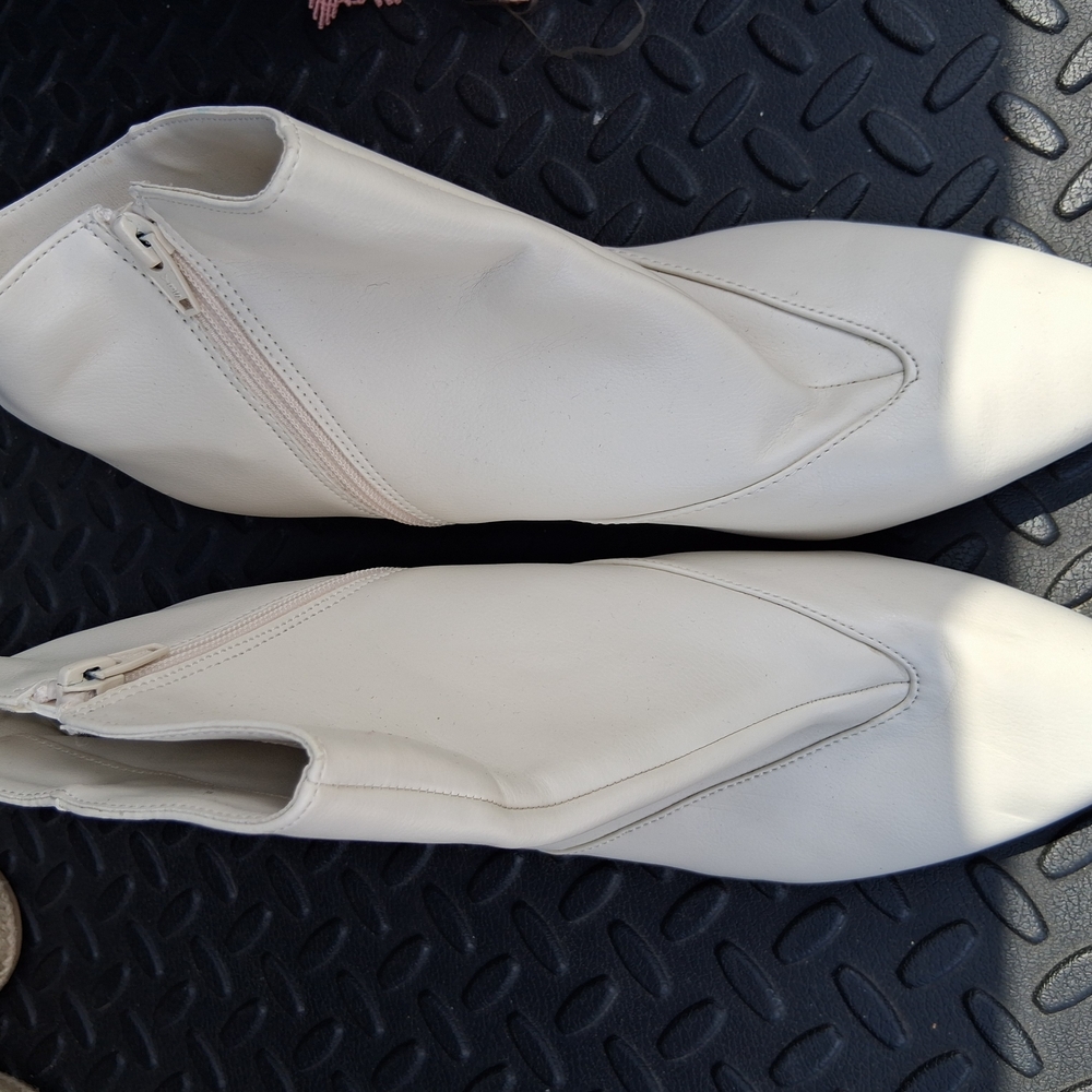 Elegant Cream Ankle Boots